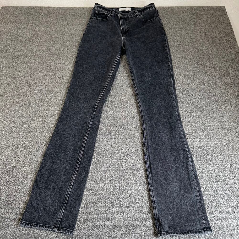 Abercrombie & Fitch '90s Slim Straight Ultra High Rise Women's 0L/25 Black Denim